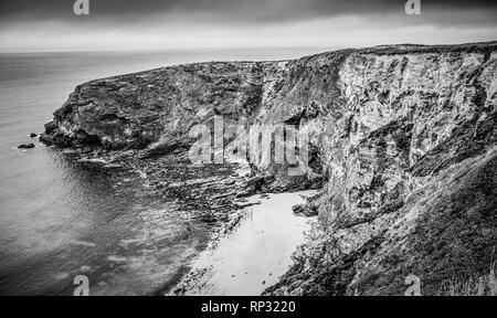 The Cornish Coast at Portreath in Cornwall England Stock Photo