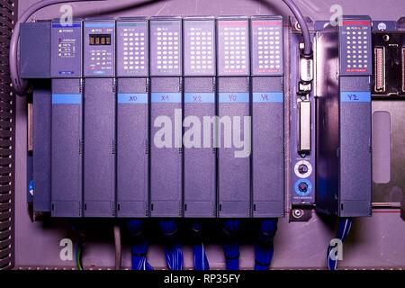 Image shows modular control system. Stock Photo