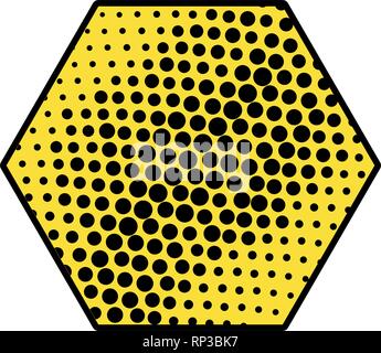 hexagon comic isolated icon Stock Vector