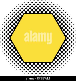 hexagon comic isolated icon Stock Vector