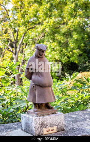 A small sculpture in the courtyard of the castle Bory in Szekesfehervar, Hungary. Stock Photo