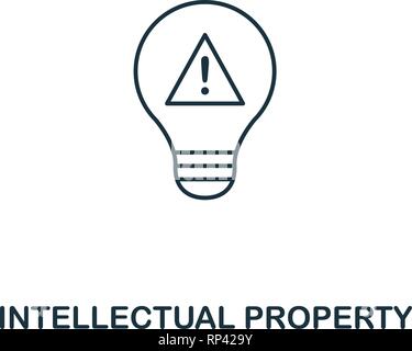 Intellectual Property outline icon. Thin line element from crowdfunding icons collection. UI and UX. Pixel perfect intellectual property icon for web Stock Vector