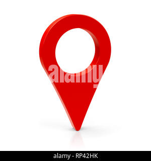 Map pointer. 3d illustration isolated on white background Stock Photo ...