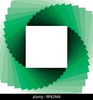 Simple abstract background with green color blend squares and place for text, beautiful frame, vector illustration Stock Vector