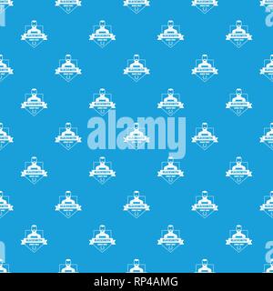 Metalwork pattern vector seamless blue Stock Vector