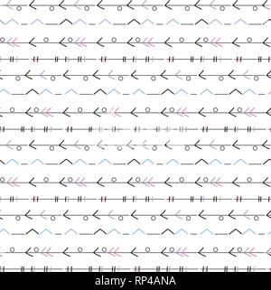 Seamless pattern in boho style Ethnic and tribal motifs. Stock Vector