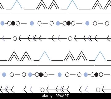 Seamless pattern in boho style Ethnic and tribal motifs. Stock Vector