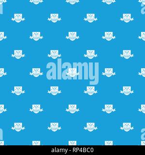 Ironwork pattern vector seamless blue Stock Vector