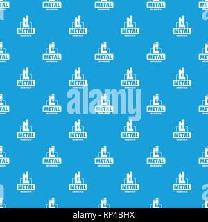 Metal service pattern vector seamless blue Stock Vector