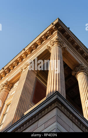 Berlin, Germany- September 18, 2018: columns of the Alte Nationalgalerie ,Old National Gallery on Museum island Stock Photo