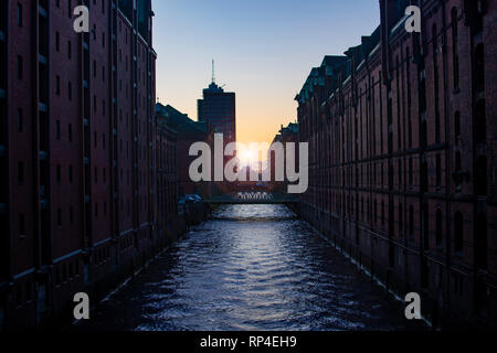 Flooded sewer tunnel with dirty polluted water of underground river under Voronezh Stock Photo