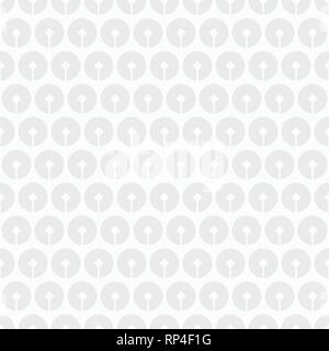 Vector modern seamless geometry pattern. Сircles with a diamond-shaped cutout in the middle. White and gray geometric texture. Abstract background. Stock Vector