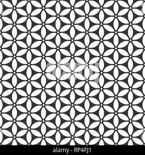Abstract seamless pattern. Modern stylish texture. Repeating geometric  shapes. Stylized flower pattern. Vector monochrome background Stock Vector  Image & Art - Alamy
