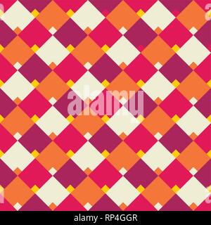 Abstract geometric rhombus seamless pattern. Color vector background. Stock Vector