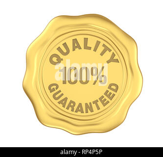 100% Quality Guaranteed Wax Seal Isolated Stock Photo