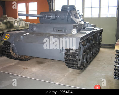 Kubinka, Russia - June 12, 2011: Museum of armored vehicles under the open sky and under sheds in Kubinka near Moscow. Stock Photo