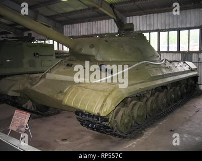 Kubinka, Russia - June 12, 2011: Museum of armored vehicles under the open sky and under sheds in Kubinka near Moscow. Stock Photo