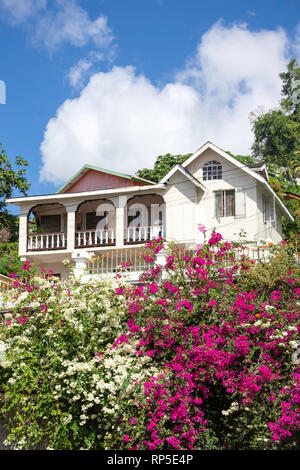 Holiday house, Kingston, Saint Vincent and the Grenadines, Lesser Antilles, Caribbean Stock Photo