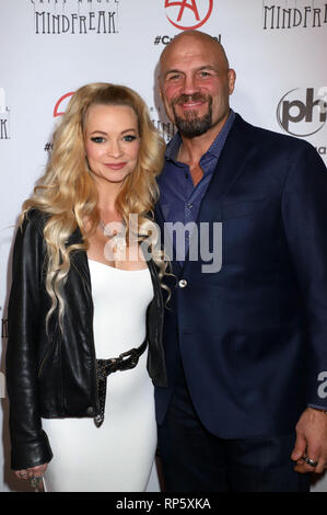Celebrities attend the Criss Angel 'Mindfreak' gala opening at Planet Hollywood Resort and Casino in Las Vegas  Featuring: Randy Couture, Mindy Robinson Where: Las Vegas, Nevada, United States When: 20 Jan 2019 Credit: DJDM/WENN.com Stock Photo