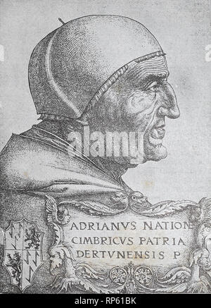 Pope Adrian I Illustration Stock Photo - Alamy