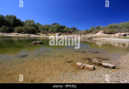 Dam calm and serene in the Alentejo in Portugal, one summer afternoon. Stock Photo