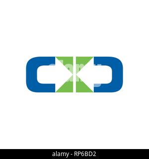 Distribute Two Direction Vector Symbol Graphic Logo Design Template Stock Vector