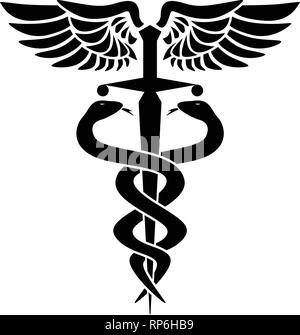 Caduceus medical symbol Stock Vector