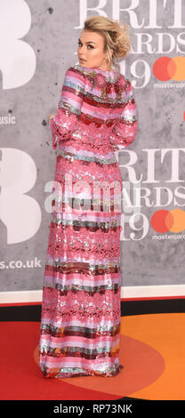Photo Must Be Credited ©Alpha Press 079965 20/02/2019 Tallia Storm The Brit Awards 2019 at The O2 Arena London Stock Photo