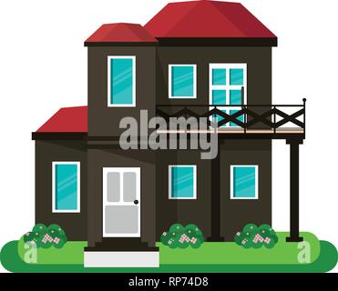 House real estate cartoon isolated Stock Vector