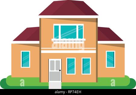 House real estate cartoon isolated Stock Vector