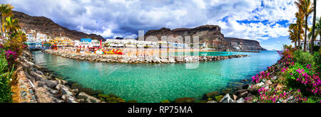 Beautiful Puerto de Mogan village,Gran Canaria,Spain Stock Photo