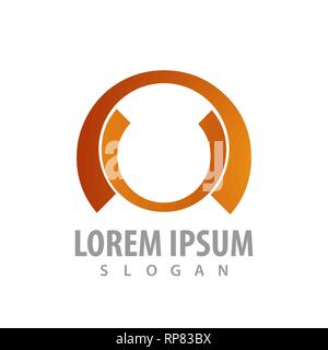 logo concept design. Round rotate. Symbol graphic template element Stock Vector