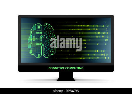 Machine learning and cognitive computing - 3d rendering Stock Photo