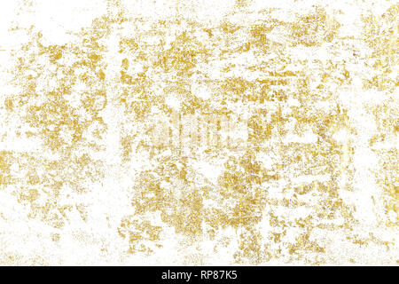 Gold splashes Texture. Brush stroke design element. Gold watercolor textures pattern of cracks, scuffs, chips, stains, ink spots, lines Stock Photo