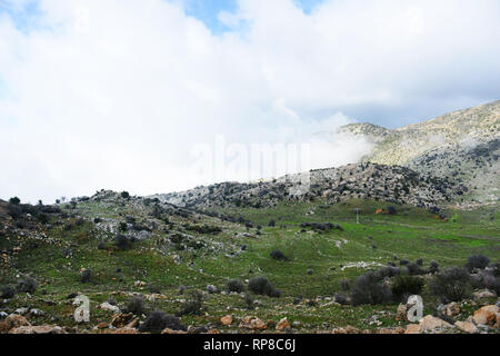 Landscapes of the Hermon mountain range in northern Israel. Stock Photo