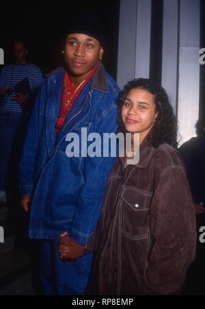 LL Cool J And Kidada Jones on January 14, 1994 in Los Angeles ...