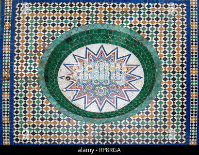 Arabic floral seamless pattern - traditional Islamic background. Decorative element - Traditional Moroccan pattern, colorful mosaic tiles background Stock Photo