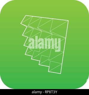 Studio insulation icon green vector Stock Vector