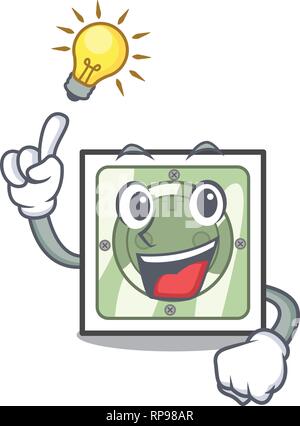 Have an idea power socket isolated with in mascot Stock Vector