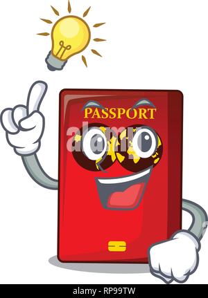 Have an idea red passport isolated on with cartoon Stock Vector