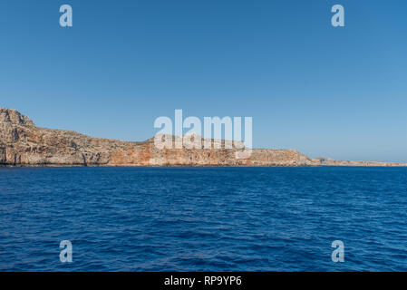 View at the coast during cruise to Gramvousa and Kissamos Stock Photo