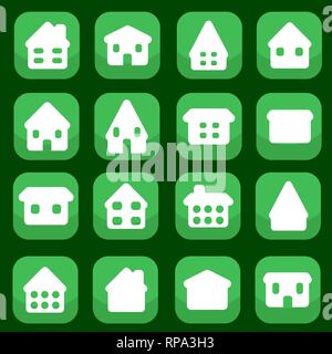 Vector illustration icon, button set, collection of African Union ...