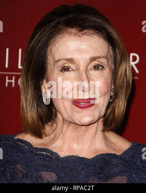 Los Angeles, United States. 20th Feb, 2019. LOS ANGELES, CA, USA - FEBRUARY 20: Speaker of the United States House of Representatives Nancy Pelosi arrives at the VH1 Trailblazer Honors 2019 held at The Wilshire Ebell Theatre on February 20, 2019 in Los Angeles, California, United States. ( Credit: Image Press Agency/Alamy Live News Stock Photo
