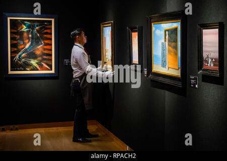 London, UK. 21st Feb, 2019. Christie’s presents an exhibition of works from its upcoming Impressionist & Modern Art and The Art Of The Surreal Sales which will take place on 27 Feb at Christie’s King Street. Credit: Guy Bell/Alamy Live News Stock Photo