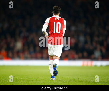 London, UK. 20th Feb, 2019. during UEFA Europa League Round of 32 2nd Leg between Arsenal and of Bate Borisov at Emirates stadium, London, England on 20 Feb 2019. Credit: Action Foto Sport/Alamy Live News Stock Photo