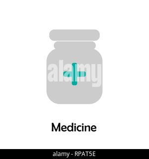 Medicine in cartoon style, medical card for kid, preschool activity for children, vector illustration Stock Vector