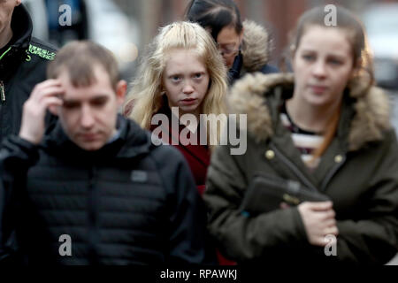 Georgina Lochrane arrives at the High Court in Glasgow, following the ...