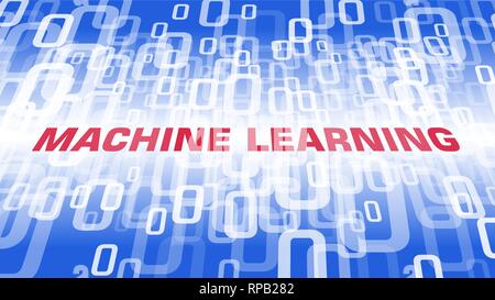 Computer machine learning vector symbol, programming software abstract backdrop Stock Vector