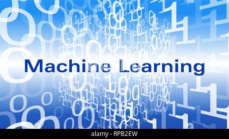 Machine learning digital transformation, digital science abstraction numbers Stock Vector