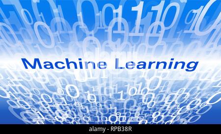 Future machine learning innovation in digital technology, computer binary code Stock Vector